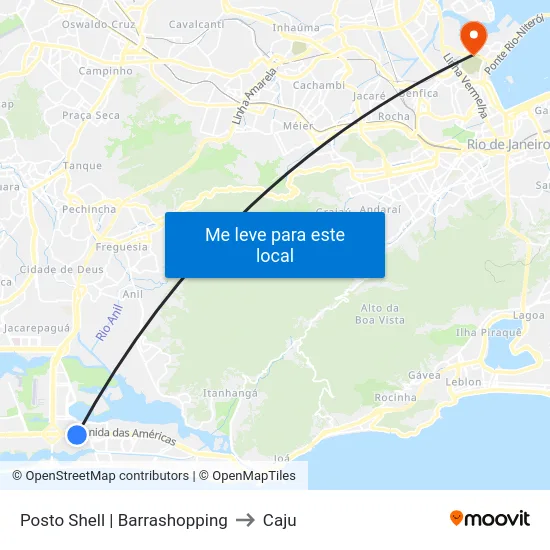 Posto Shell | Barrashopping to Caju map