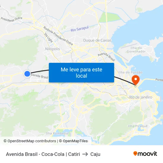 Avenida Brasil - Coca-Cola | Catiri to Caju map