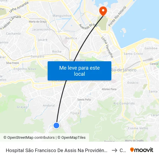 Hospital São Francisco De Assis Na Providência De Deus to Caju map