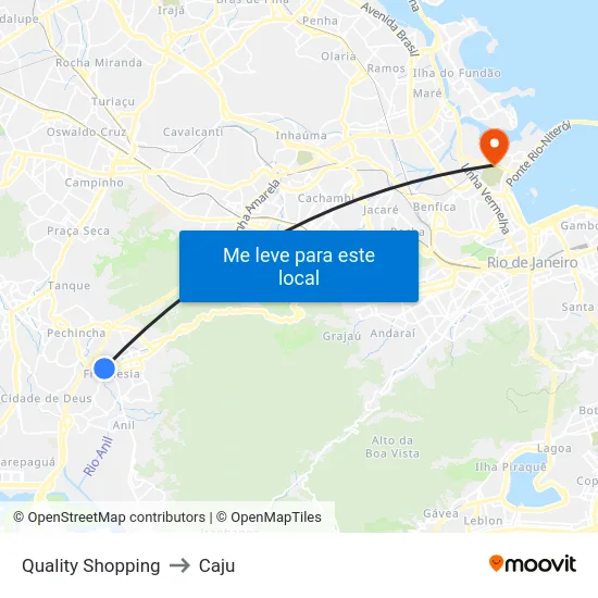 Quality Shopping to Caju map