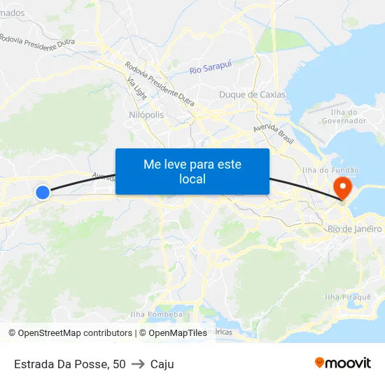 Estrada Da Posse, 50 to Caju map