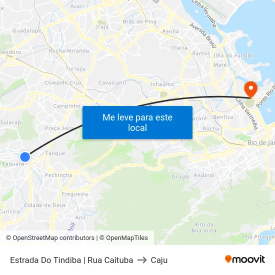 Estrada Do Tindiba | Rua Caituba to Caju map