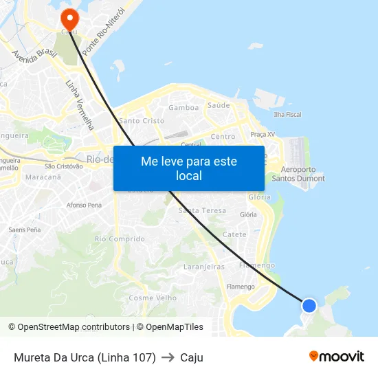 Mureta Da Urca (Linha 107) to Caju map