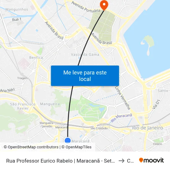 Rua Professor Eurico Rabelo | Maracanã - Setor Sul to Caju map