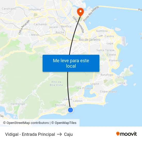 Vidigal - Entrada Principal to Caju map
