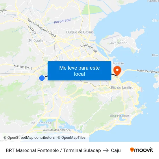BRT Marechal Fontenele / Terminal Sulacap to Caju map