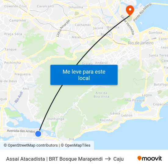 Assaí Atacadista | BRT Bosque Marapendi to Caju map