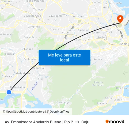 Av. Embaixador Abelardo Bueno | Rio 2 to Caju map