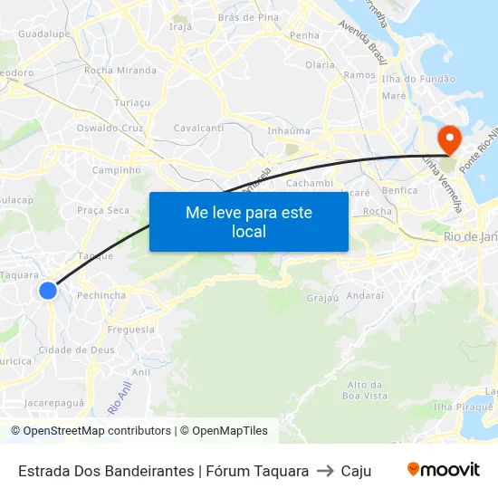 Estrada Dos Bandeirantes | Fórum Taquara to Caju map