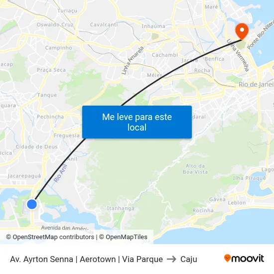 Av. Ayrton Senna | Aerotown | Via Parque to Caju map