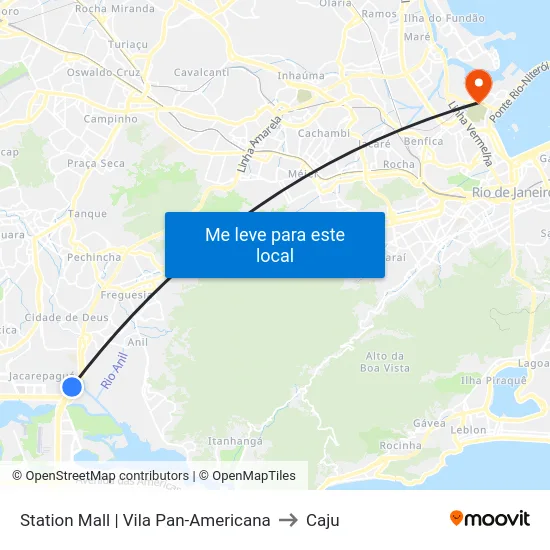 Station Mall | Vila Pan-Americana to Caju map