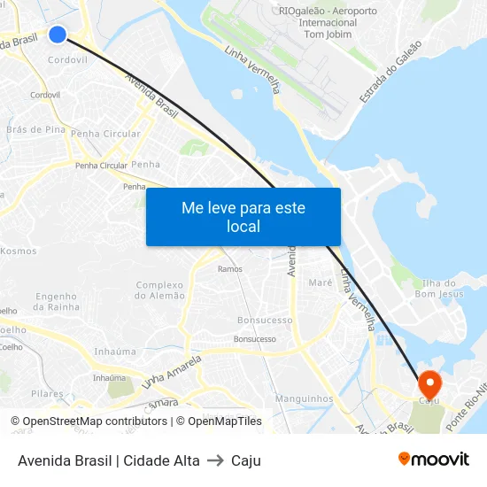 Avenida Brasil | Cidade Alta to Caju map