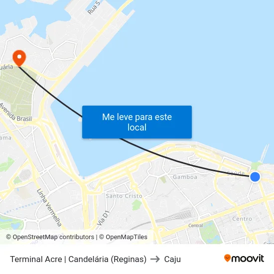 Terminal Acre | Candelária (Reginas) to Caju map