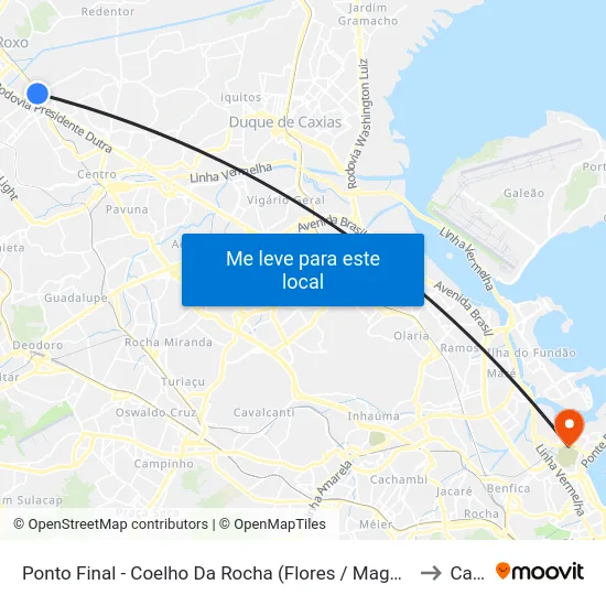 Ponto Final - Coelho Da Rocha (Flores / Mageli) to Caju map