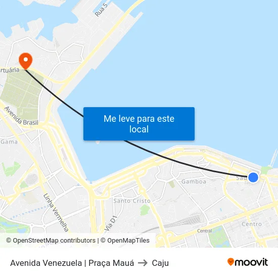 Avenida Venezuela | Praça Mauá to Caju map
