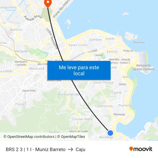 BRS 2 3 | 1 I - Muniz Barreto to Caju map