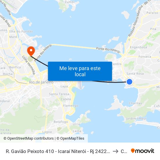 R. Gavião Peixoto 410 - Icaraí Niterói - Rj 24220-101 Brasil to Caju map