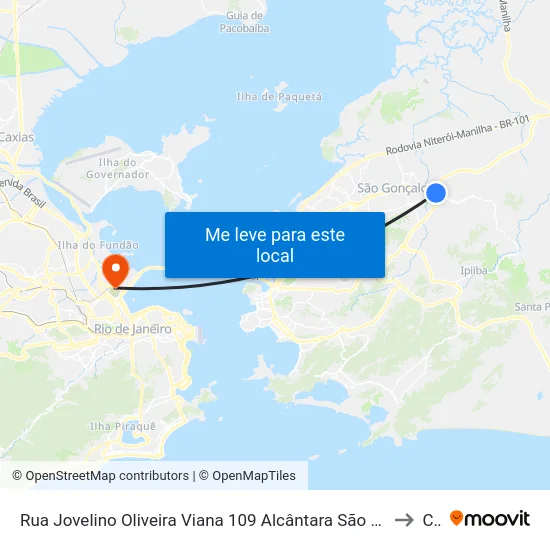 Rua Jovelino Oliveira Viana 109 Alcântara São Gonçalo - Rio De Janeiro 24710 Brasil to Caju map