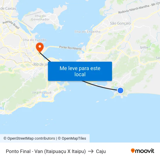 Ponto Final - Van (Itaipuaçu X Itaipu) to Caju map