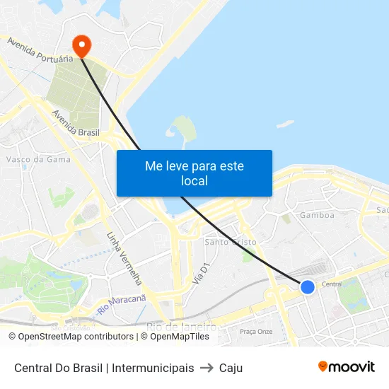 Central Do Brasil | Intermunicipais to Caju map