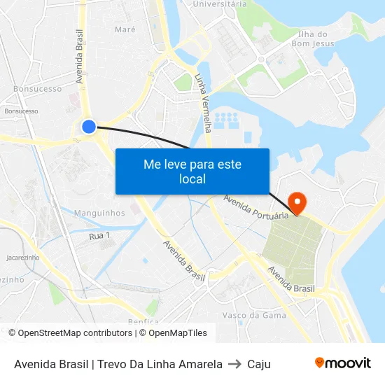 Avenida Brasil | Trevo Da Linha Amarela to Caju map
