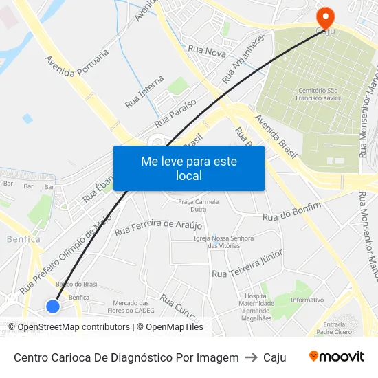 Centro Carioca De Diagnóstico Por Imagem to Caju map