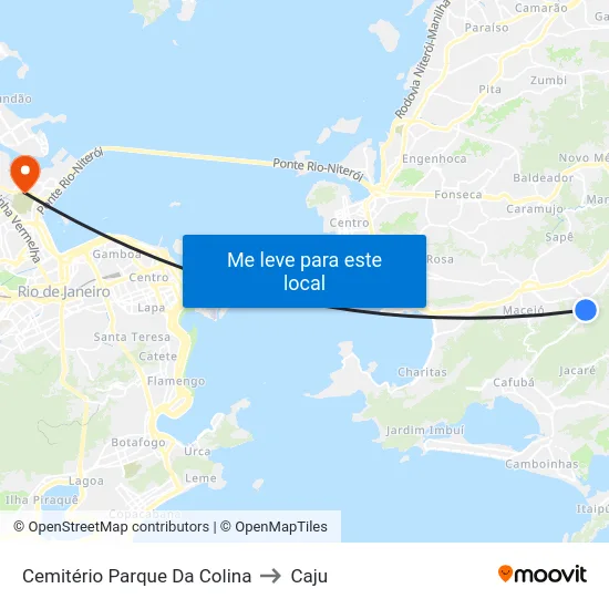 Cemitério Parque Da Colina to Caju map