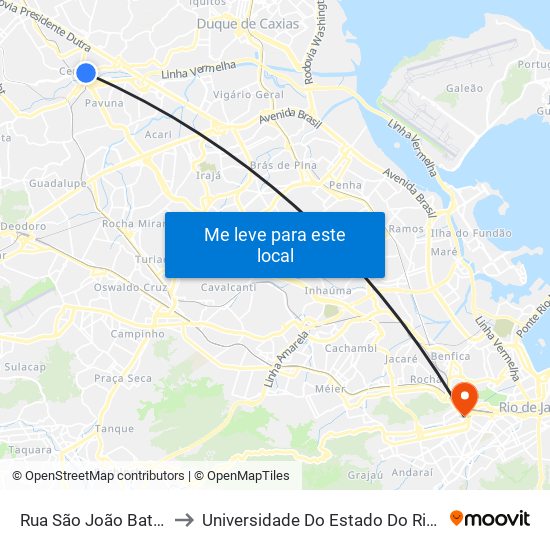 Rua São João Batista | Praça Do Skate to Universidade Do Estado Do Rio De Janeiro - Campus Maracanã map