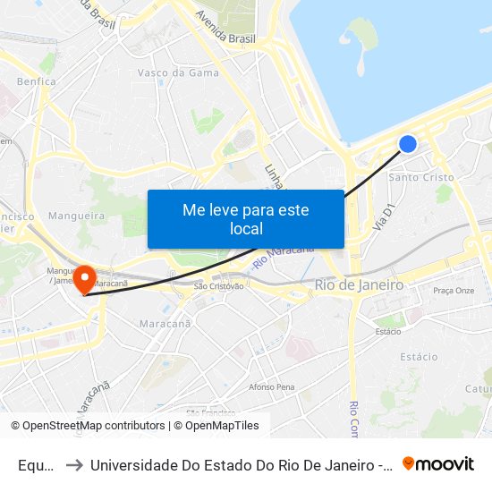 Equador to Universidade Do Estado Do Rio De Janeiro - Campus Maracanã map