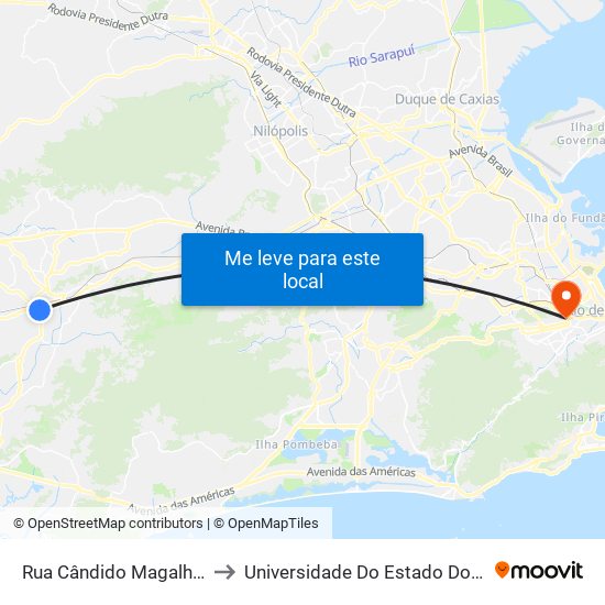 Rua Cândido Magalhães, 157 | Assaí Atacadista to Universidade Do Estado Do Rio De Janeiro - Campus Maracanã map