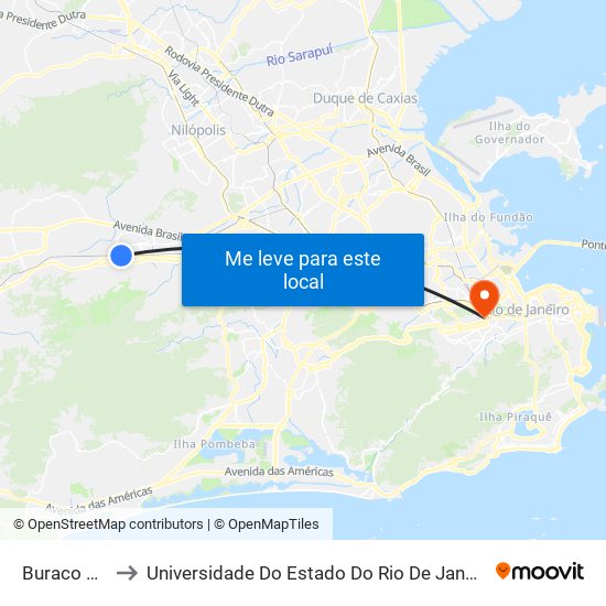 Buraco Do Faim to Universidade Do Estado Do Rio De Janeiro - Campus Maracanã map