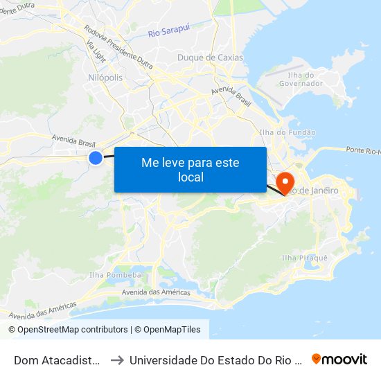 Dom Atacadista | Sent. Realengo to Universidade Do Estado Do Rio De Janeiro - Campus Maracanã map
