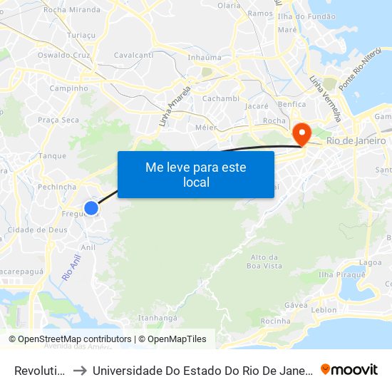 Revolution Pub to Universidade Do Estado Do Rio De Janeiro - Campus Maracanã map