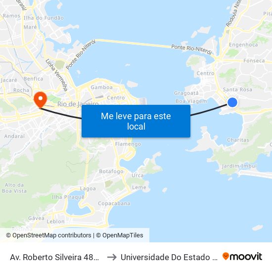 Av. Roberto Silveira 485 - Icaraí Niterói - Rj 24110-206 Brasil to Universidade Do Estado Do Rio De Janeiro - Campus Maracanã map
