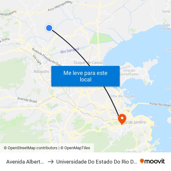 Avenida Alberto Sampaio, 143 to Universidade Do Estado Do Rio De Janeiro - Campus Maracanã map