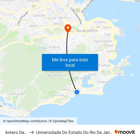 Antero De Quental to Universidade Do Estado Do Rio De Janeiro - Campus Maracanã map