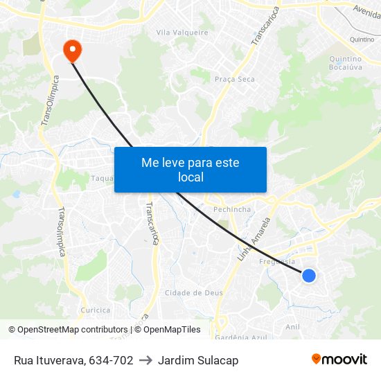 Rua Ituverava, 634-702 to Jardim Sulacap map