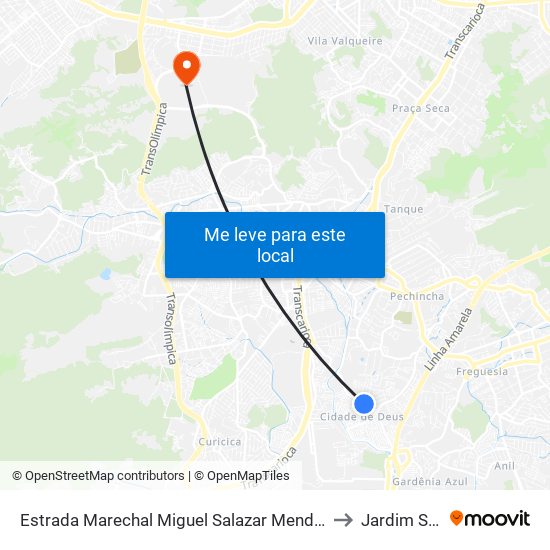Estrada Marechal Miguel Salazar Mendes De Moraes, 1440 to Jardim Sulacap map