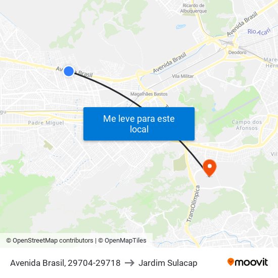 Avenida Brasil, 29704-29718 to Jardim Sulacap map