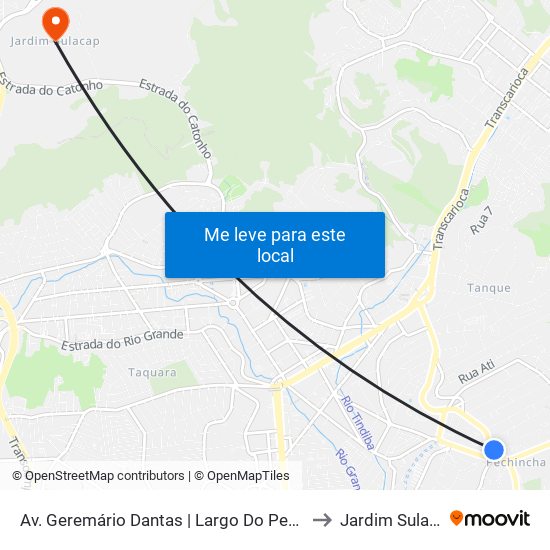 Av. Geremário Dantas | Largo Do Pechincha to Jardim Sulacap map