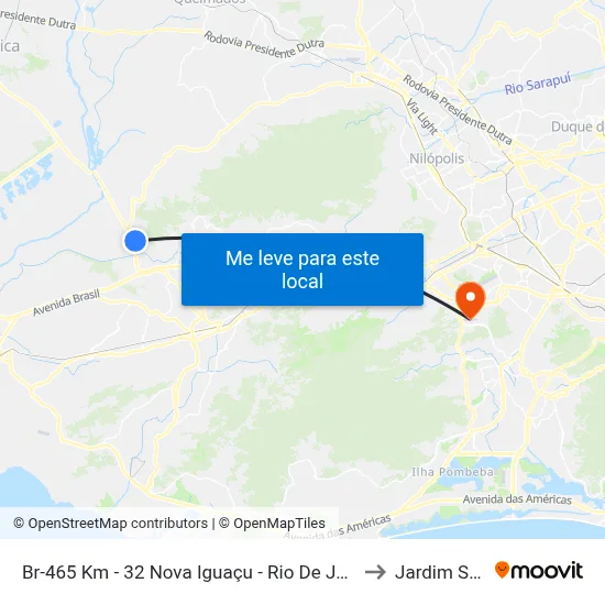 Br-465 Km - 32 Nova Iguaçu - Rio De Janeiro 26298 Brasil to Jardim Sulacap map