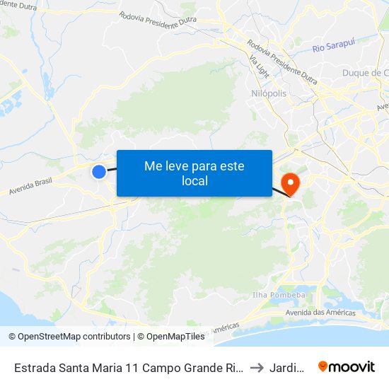 Estrada Santa Maria 11 Campo Grande Rio De Janeiro - Rio De Janeiro 23075 Brasil to Jardim Sulacap map