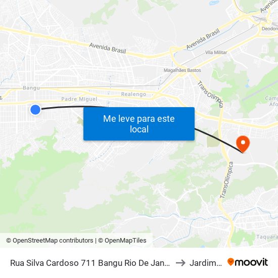 Rua Silva Cardoso 711 Bangu Rio De Janeiro - Rio De Janeiro 21810 Brasil to Jardim Sulacap map