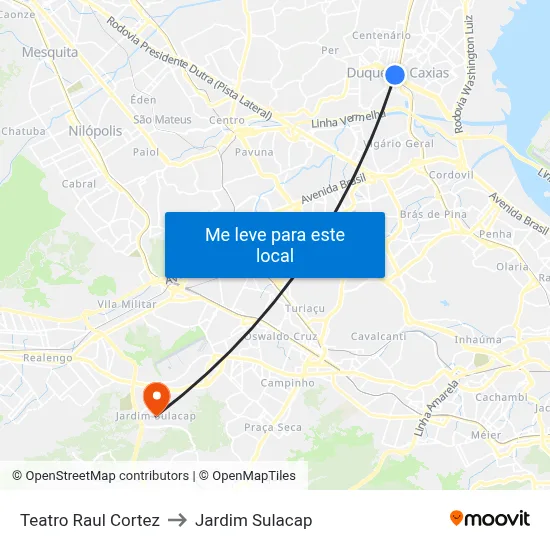 Teatro Raul Cortez to Jardim Sulacap map