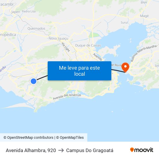 Avenida Alhambra, 920 to Campus Do Gragoatá map