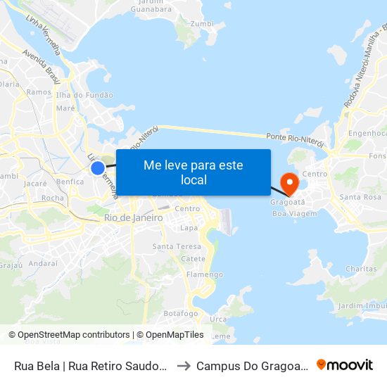 Rua Bela | Rua Retiro Saudoso to Campus Do Gragoatá map
