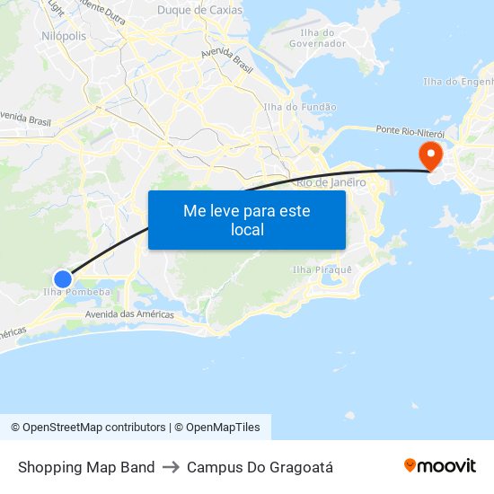 Shopping Map Band to Campus Do Gragoatá map