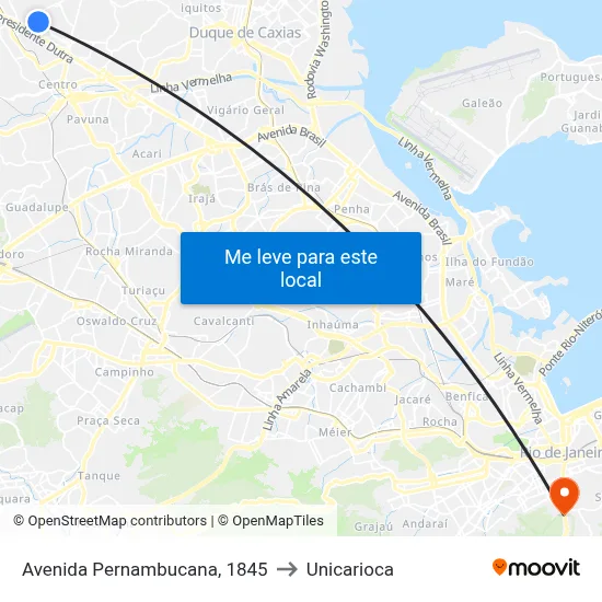 Avenida Pernambucana, 1845 to Unicarioca map