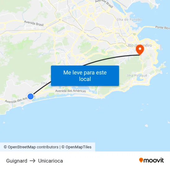 Guignard to Unicarioca map