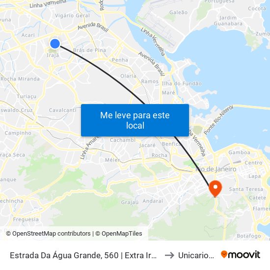 Estrada Da Água Grande, 560 | Extra Irajá to Unicarioca map